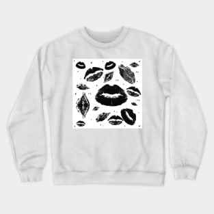 Kisses All Over (Black & White) Crewneck Sweatshirt